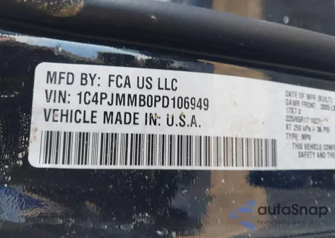 2023 Jeep Cherokee Altitude Lux 4X4 z USA, uszkodzony, nr VIN 1C4PJMMB0PD106949